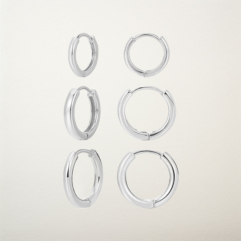 TRIPLE HOOP EARRINGS SET