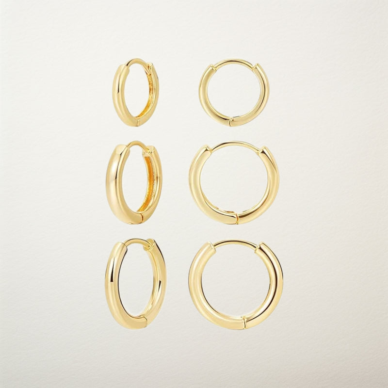 TRIPLE HOOP EARRINGS SET