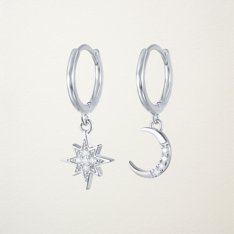 DREAMY MOON AND STAR EARRINGS